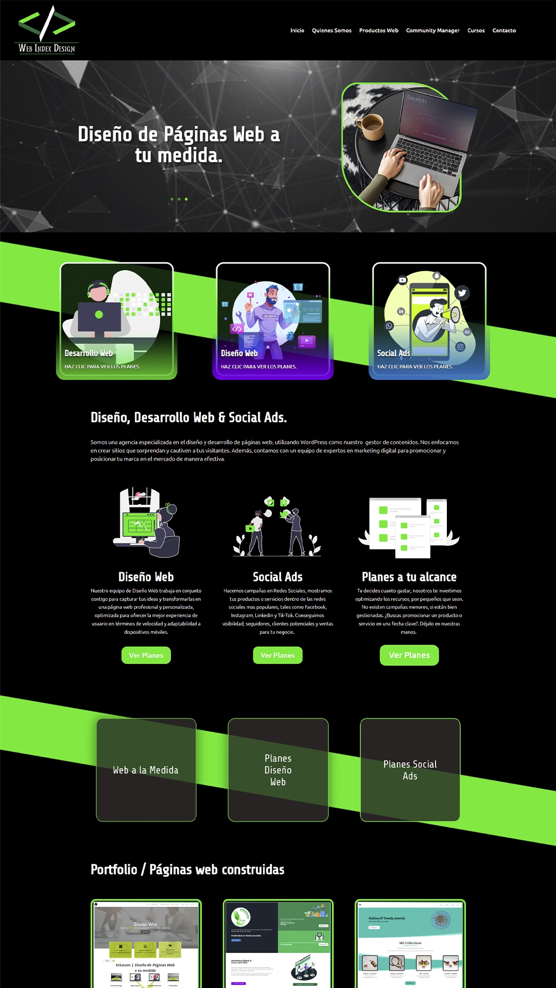 página web Web Dev Solutions